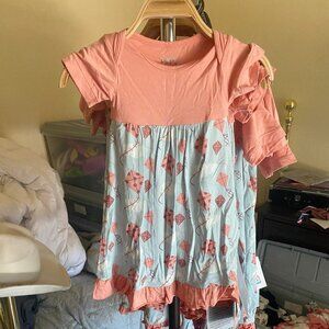 Kickee Pants Short Sleeve One Piece Dress Romper Spring Day Kites Infant